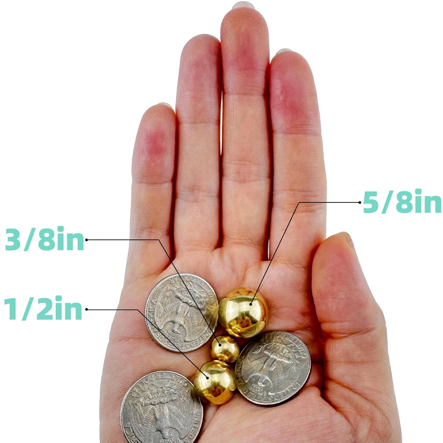 H62 Precision Brass Balls Solid Brass Balls Diameter Excellent Conductivity for Industrial Equipment Instruments, Also can be Used as DIY Crafts (25Pcs, 5/8")