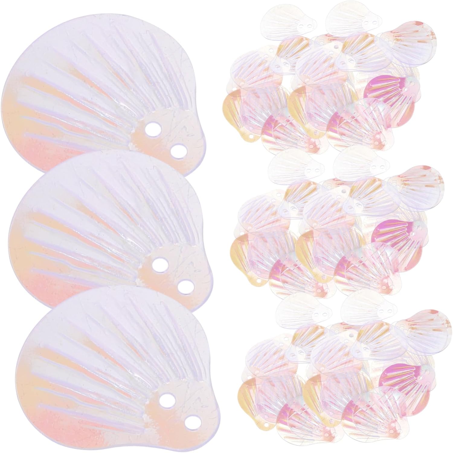 Sparkling Shell Loose Sequins with Holes for DIY Sewing Crafts