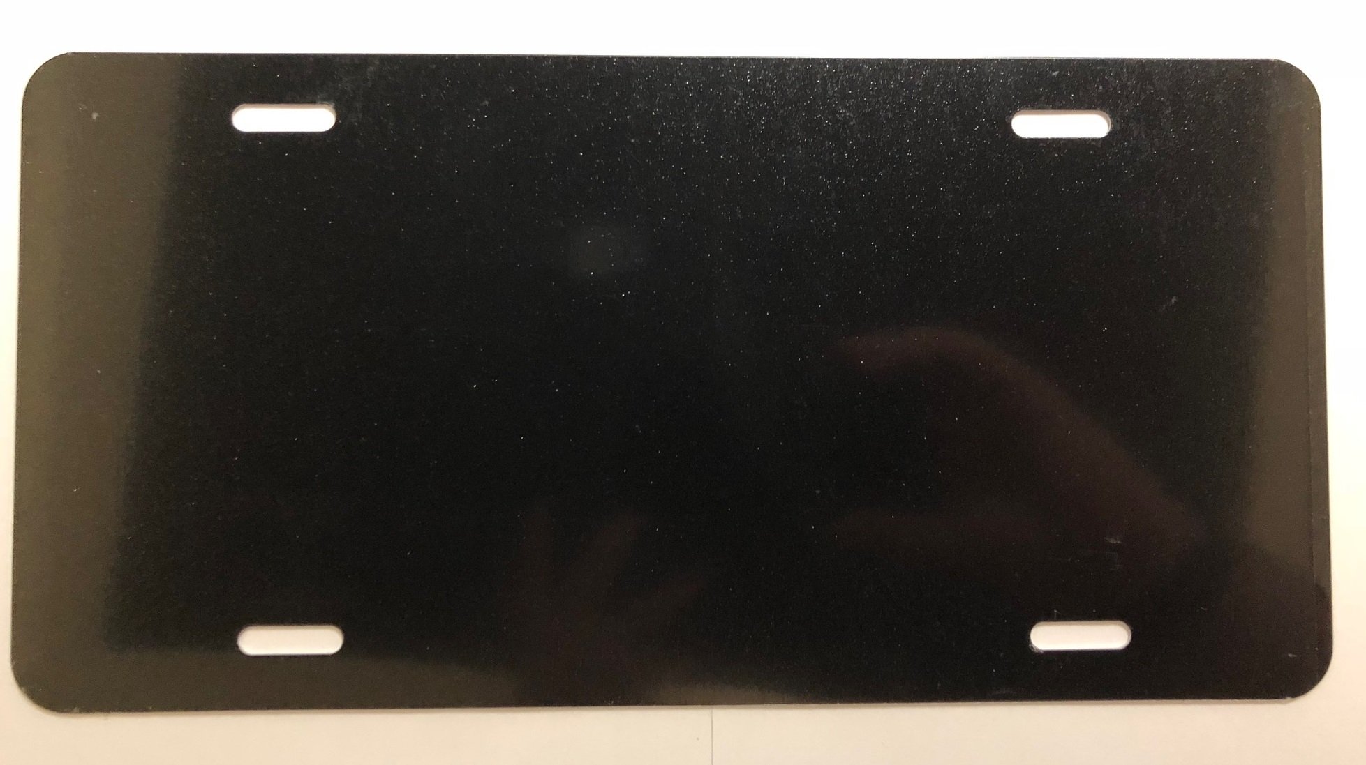 0.040 Black Metallic Blank Metal License Plate