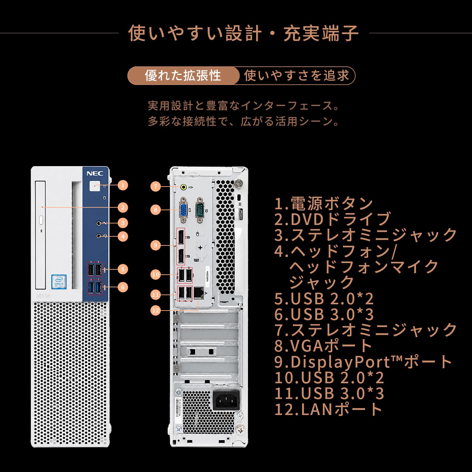 Amazon.co.jp: 【整備済み品】デスクトップPC NEC Mate MKM SFF/第8