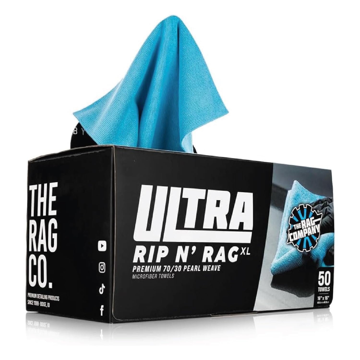The Rag Company - Ultra Rip N Rag XL Premium Reusable Pearl-Weave Microfiber Towels for Coatings Glass Detailing