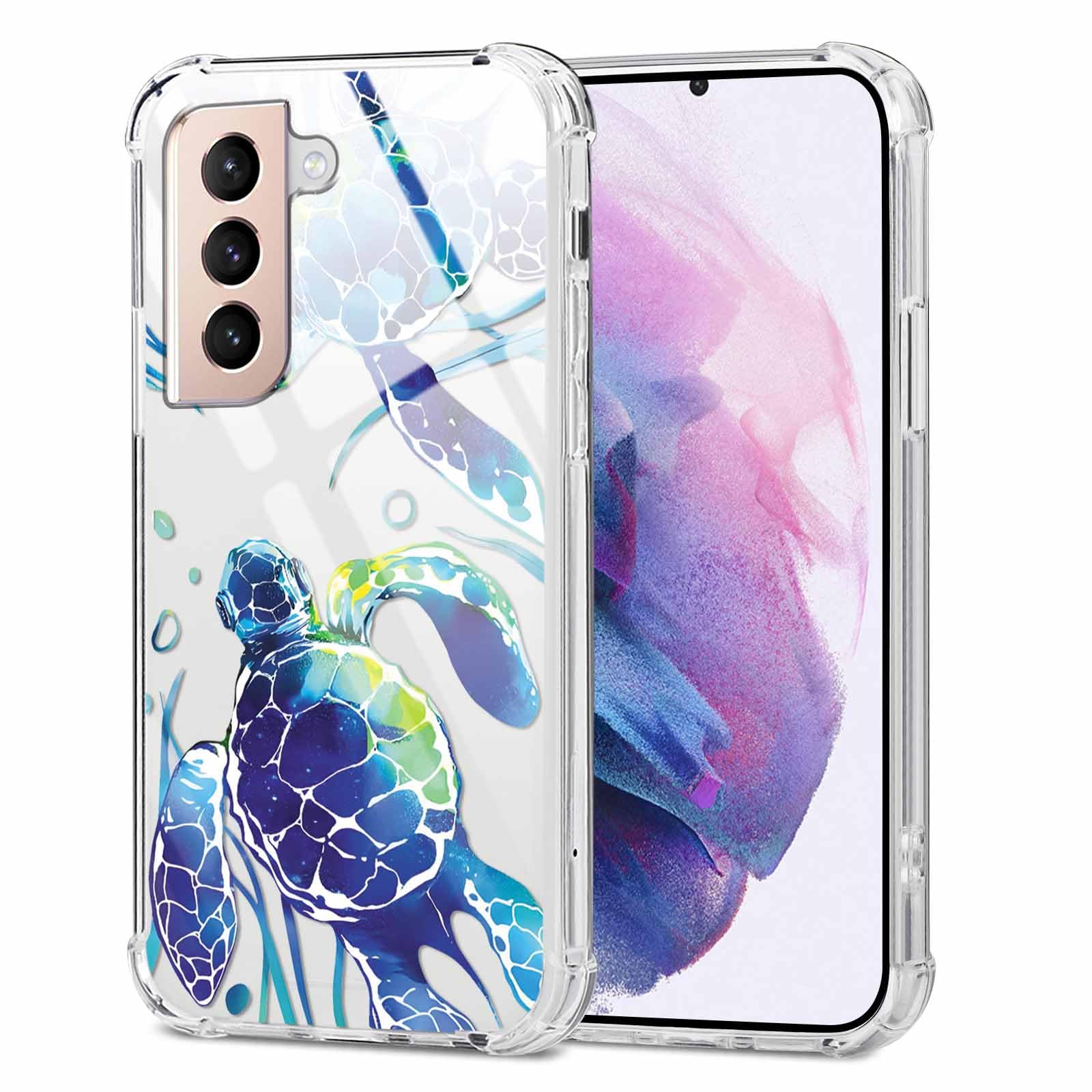 Custodia Per Samsung S21+ Plus 5G Con Disegno Teschio Watercolor – Cover In Gel TPU Trasparente, Morbida E Antiurto, Con Mini-punti Antimacchia