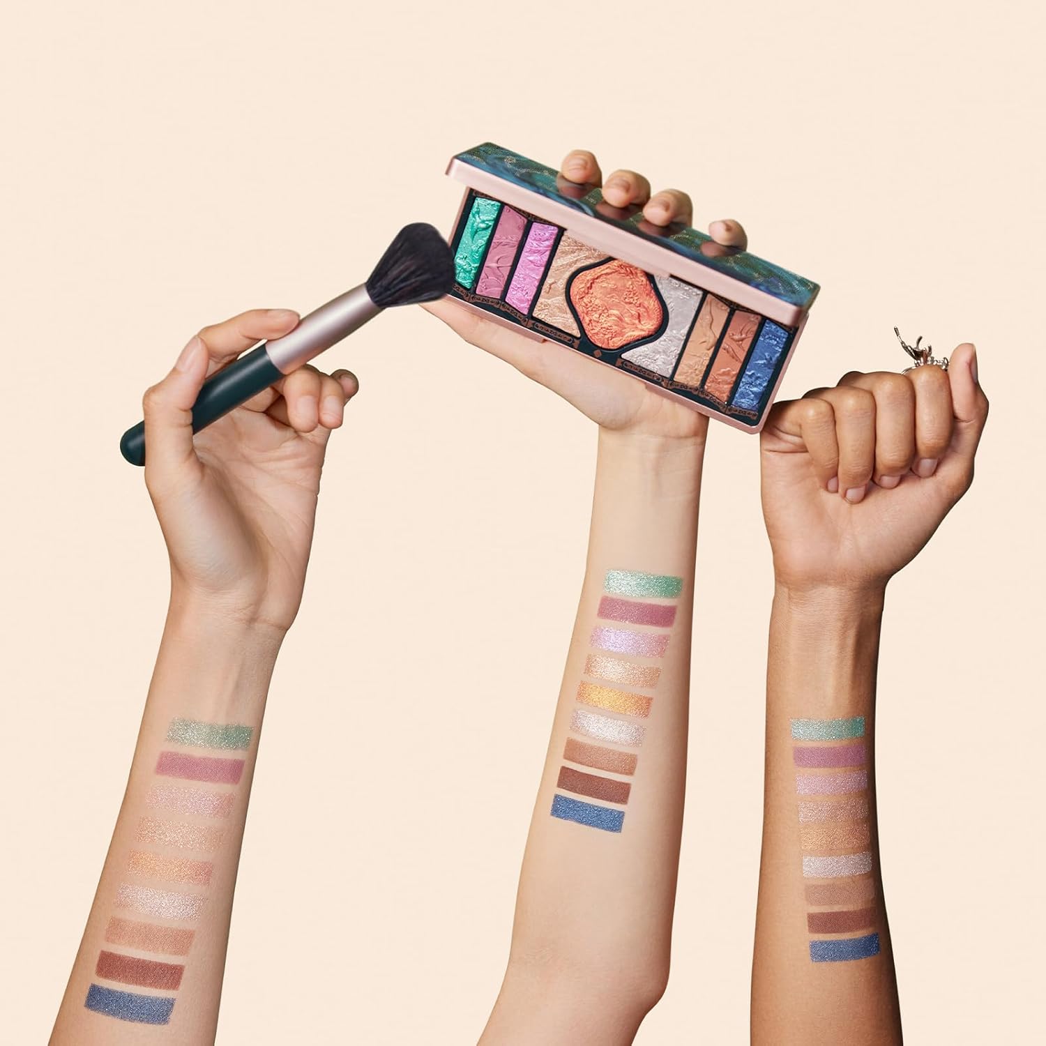 FLORASIS Floral Engraving Phoenix Makeup Palette Makeup Long Lasting Blendable Natural Eyeshadow Palette for Women (03 Soaring Sunlight) - Image 4