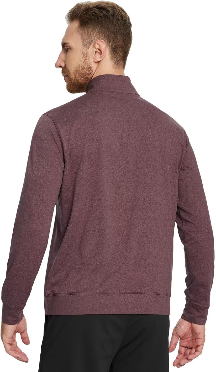 M MAELREG Quarter Zip Pullover Men Moisture Wicking Performance Heather Midlayer Golf 1/4 Zip Pullover Mens Sweatshirt - Image 4