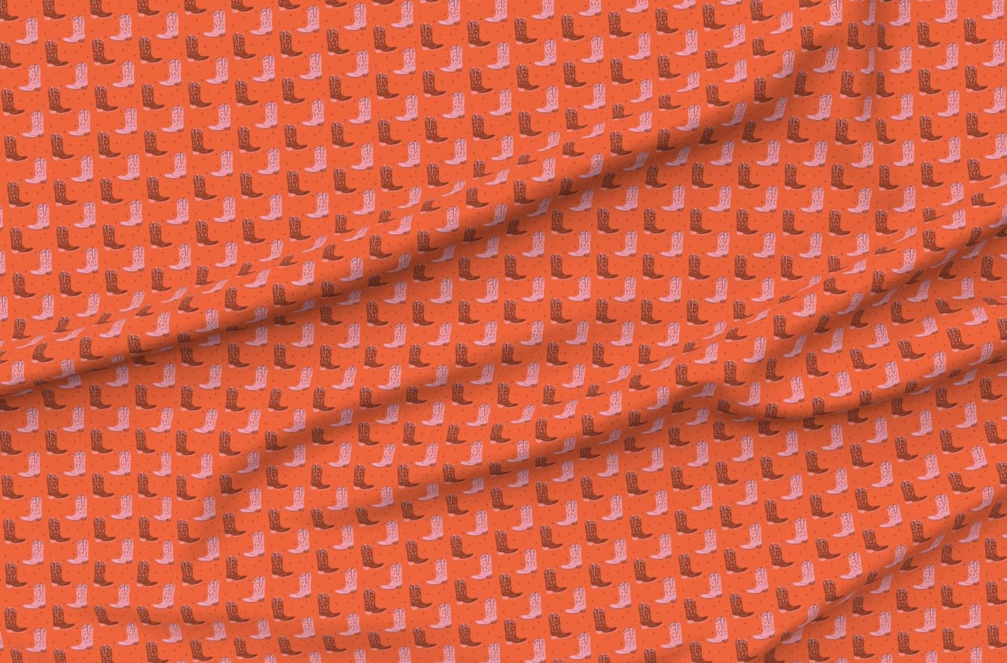 Spoonflower Fabric - Southwest Cowboy Core Boots Ranch Western Cowgirl Rustic Wild West Printed on Petal Cotton Fabric Fat Quarter - Sewing Quilting Apparel Crafts Decor