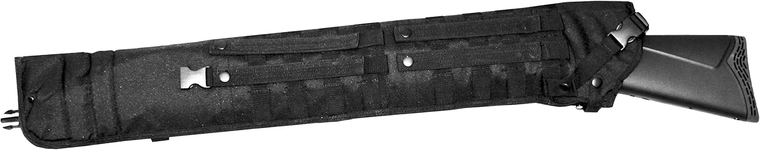 TRINITY Tactical Scabbard Padded Carry Case 34 Inch MOLLE Gear Bag with Shoulder Sling for Hunting Range ATV Truck Motorcycle Horse Black