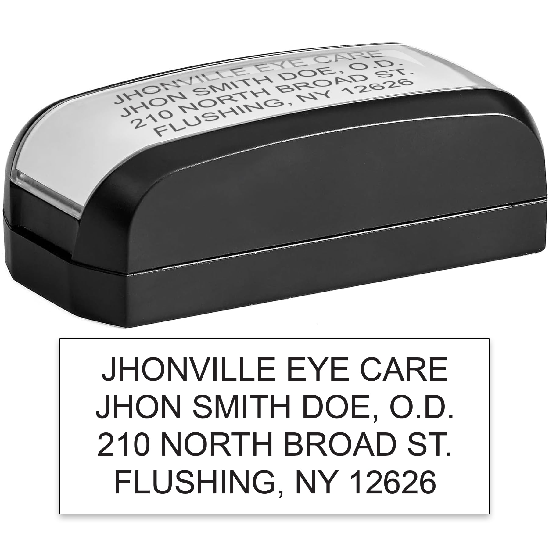 MaxMark Customized Pre-Inked Pocket Stamp - Up to 4 Lines of Text - Medium Size - Choose from 15 Ink Colors