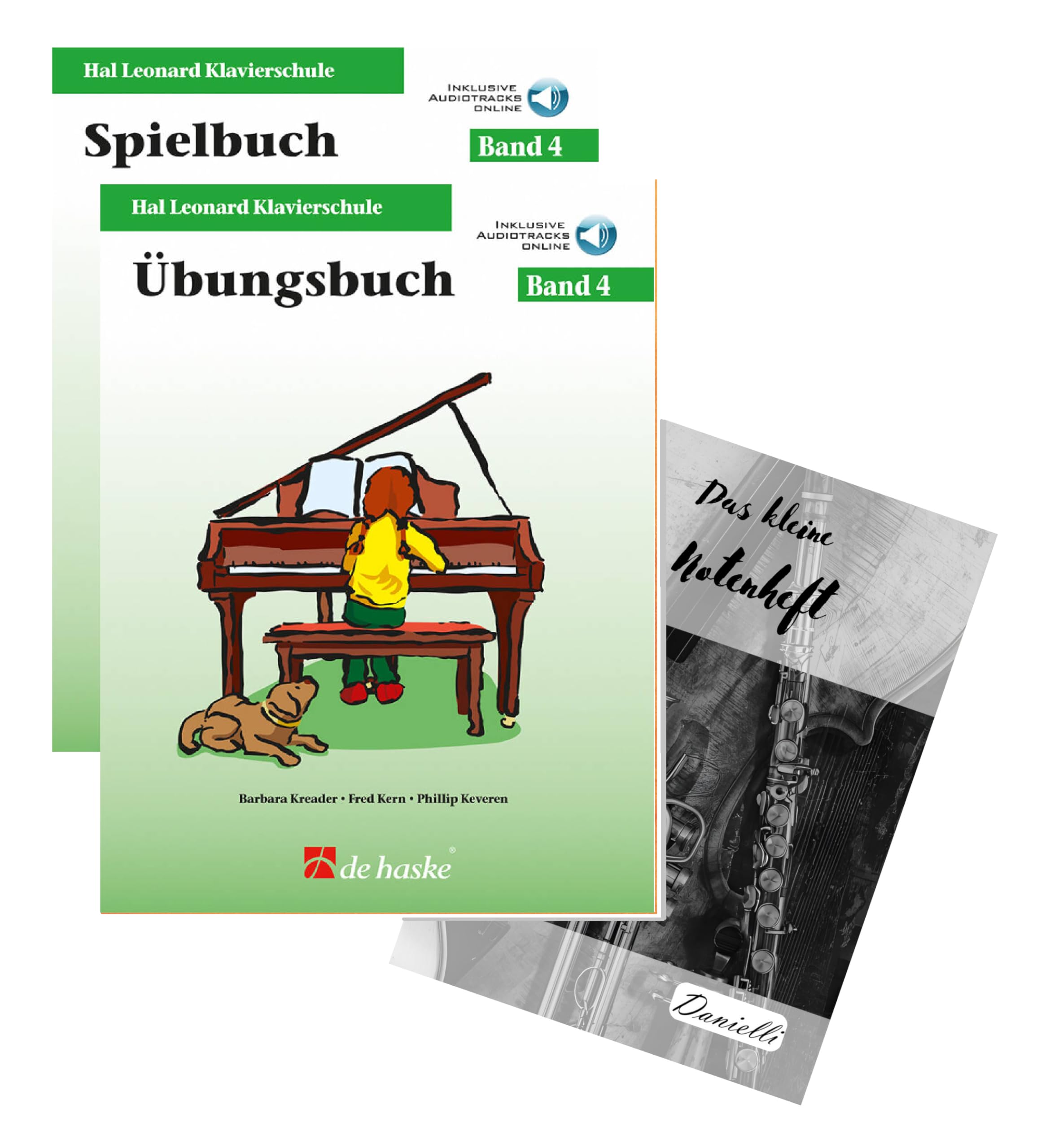 Phillip Keveren: Hal Leonard Klavierschule Band 4 - Unterrichtsbuch + Spielbuch (Set), Ausgabe inkl. Online-Audio und Notenheft, 9789043171939 + 9789043171229, 0528-99-404DHE + 0529-99-404DHE