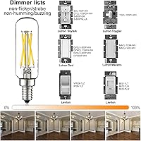 Vista 3 de LiteHistory E12 led Bulb 6W Equivalent Candelabra Light Bulbs 60 watt Neutral White 4000K AC120V 600LM Dimmable T6 T25 for Chandeliers,Ceiling Fan 6