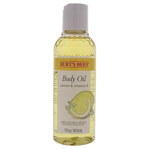 Burts Bees - Aceite corporal unisex de limón y vitamina E, 5 onzas, color blanco