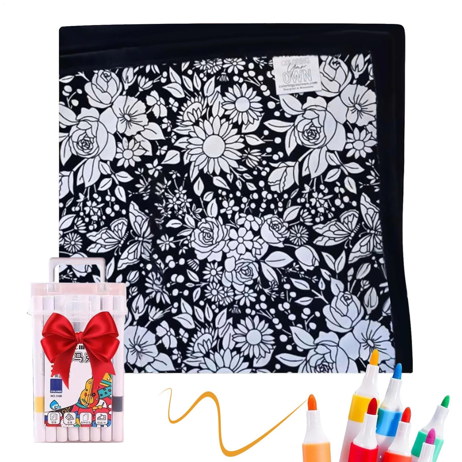 DIY Maldecke - DIY Maldecke mit 12 Stiften | waschbare Textilmalstifte für Kinder und Erwachsene kreatives Kunstprojekt für Geburtstag, Zuhause, Schlafzimmer, Aktivität Fa