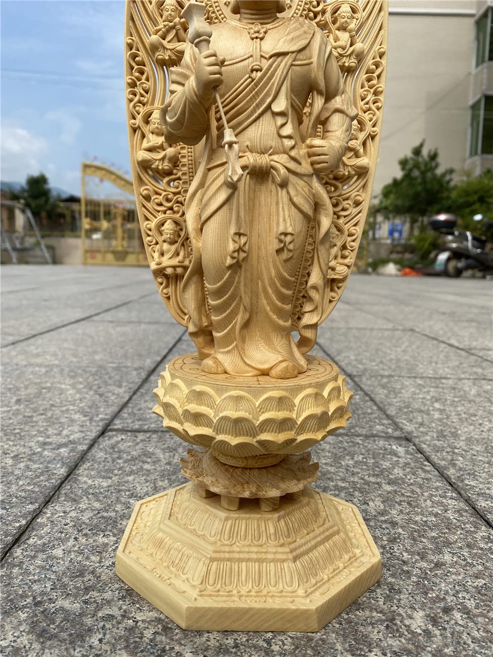 【修縁堂】高品質 仏像 メッキ 帝釈天 置物 木彫 仏様 可装蔵 Amazon｜仏像 仏壇仏像 木彫り 帝釈天 立像 金剛杵 護法善神 天