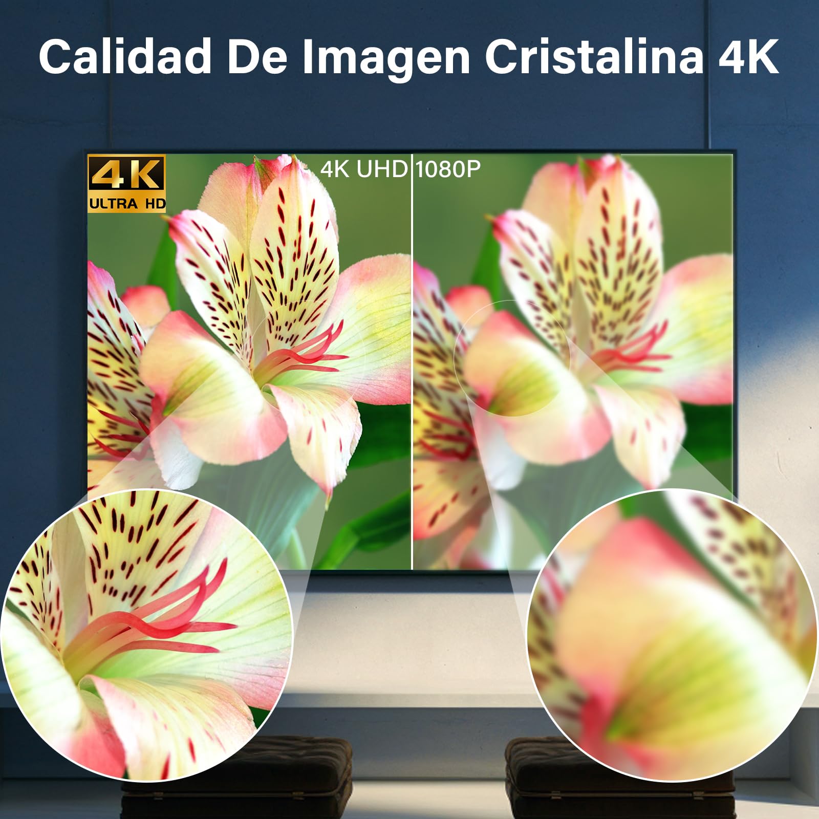 Antena TV Interior, Antena TV Interior Potente 2026 con Base Magnética, 420 km de Largo Alcance y Recepción 360°, Compatible con Canales 4K/1080p/VHF/UHF DVB-T/T2 en Abierto