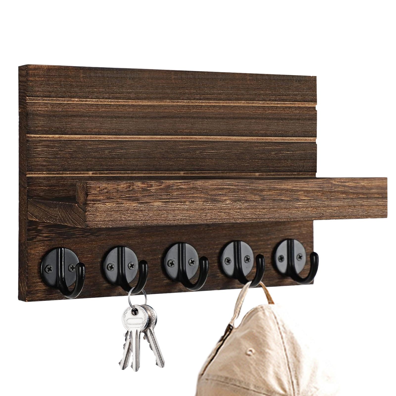 Estante para llaves de pared que evita pérdidas de cartas y desorden en el recibidor