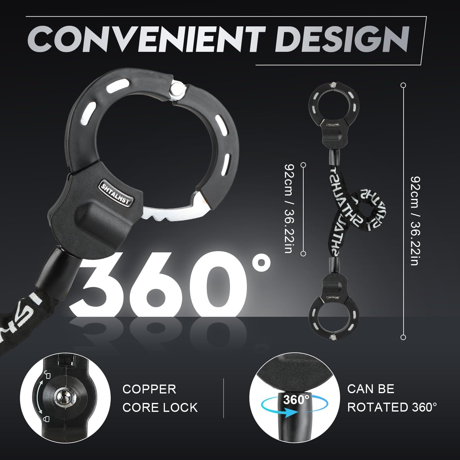 Scooter Lock, Electric Scooter Locks Anti Theft with Waterproof Scooter Bag, Security Bike Lock for Electric Scooter, Motorcycle, Bicycle