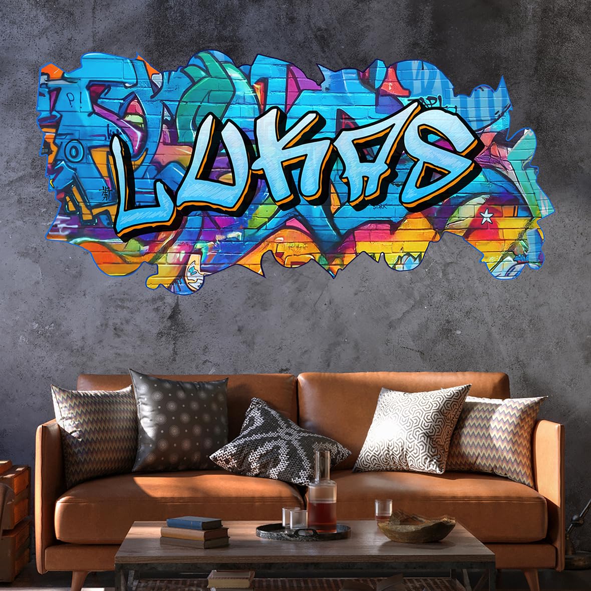 tjapalo® vz79 Graffiti Wandtattoo Graffiti Name Wandtattoo Kinderzimmer Name Bilder personalisiert Jugendzimmer Deko personalisiert Wanddeko Kinderzimmer A vz79