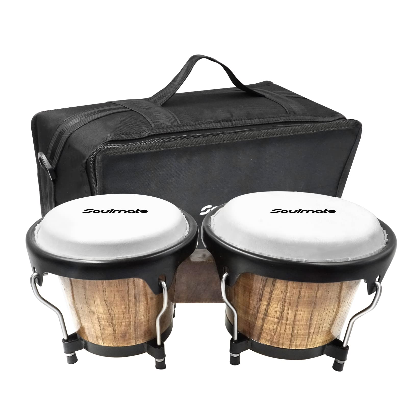 Soulmate Bongo Drums Set for Kids Beginners Adults Professionals Bongos