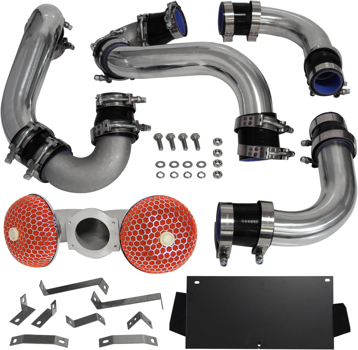 Intercooler Pipe Piping Kit compatible with Twin Turbo Fairlady Z32 300ZX VG30DETT 1989-1996 3.0L V6 (Black)