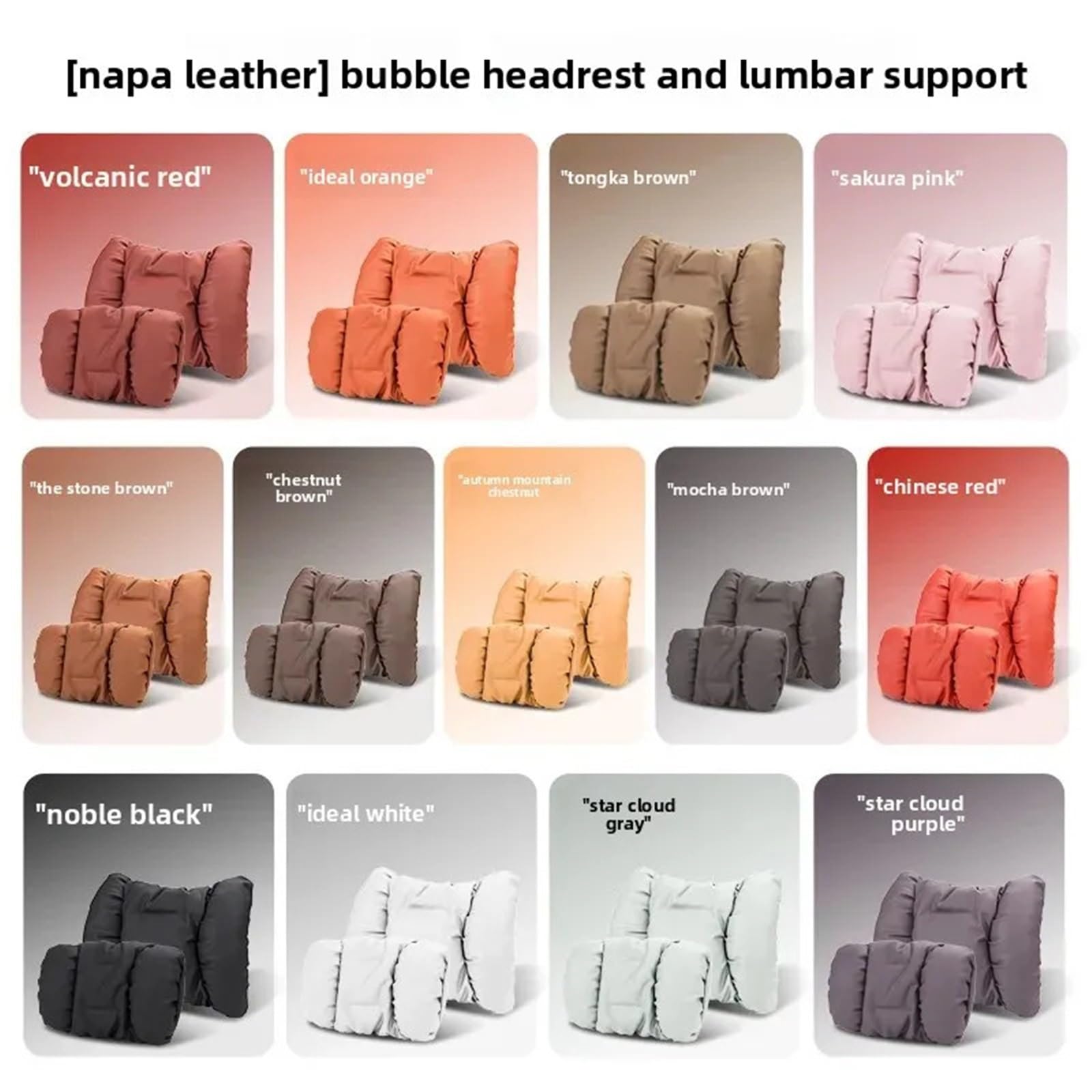 Car Pillow Driving Seat Cojín para el respaldo del cuello y reposacabezas del coche, resistente a las manchas, con sensación de montaje en el vehículo.(Headrest [Noble Black])