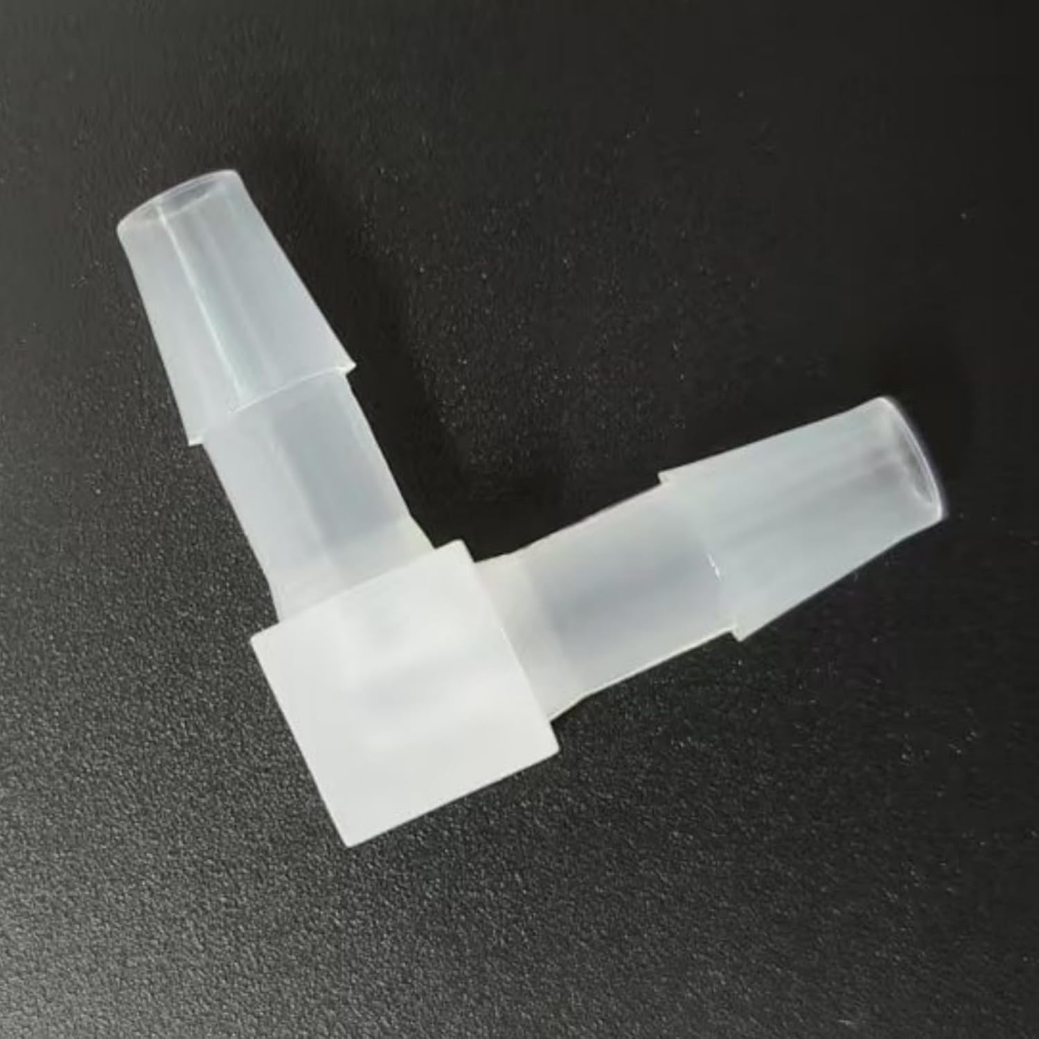 L-Type Hose Barb Fittings Equal Barbed 90 Degree Elbow Connector Clear PP Plastic Hose Adapter for Boat Aquarium Fuel Gas Liquid Air 100pc/pk (6.4mm 1/4'')
