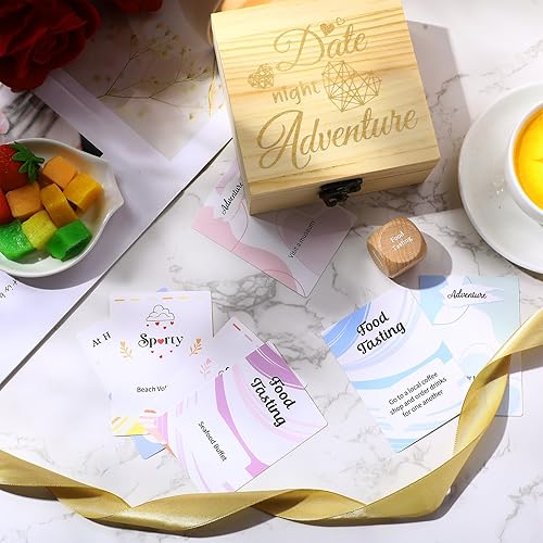 Miniatura 4 de Pajean 100 tarjetas de noche de cita para parejas, regalo de madera de San Valentín, juegos de aventura, boda, aniversario, compromiso, cita, noche,