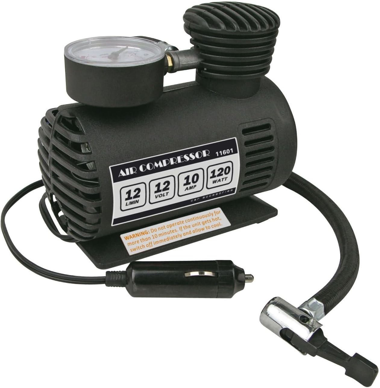 Fifth Gear 12v 250psi Compact Mini Air Compressor Bike Car Van Tyre