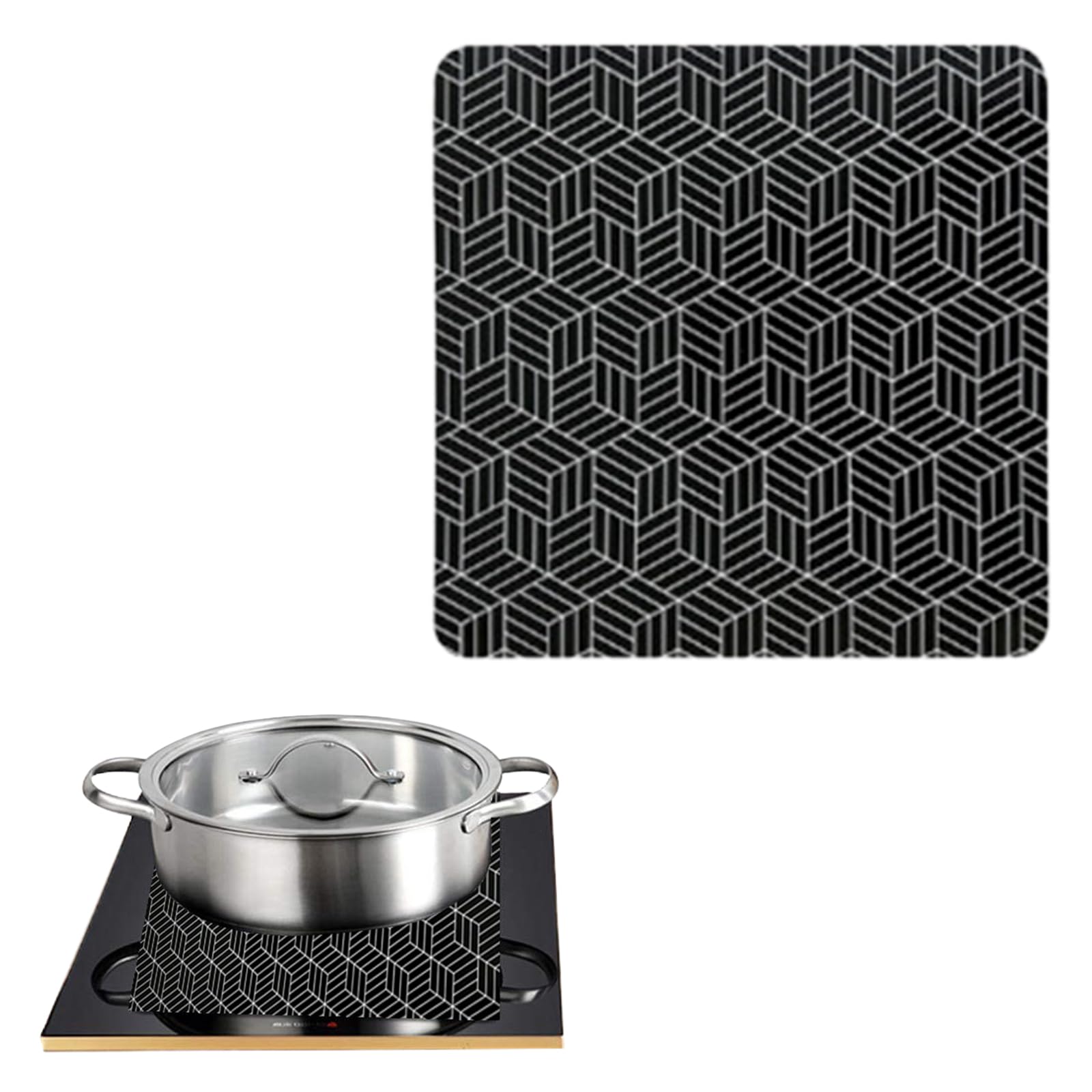 Induction Cooktop Protectors Mats Nonslip Front Easy Cleaning Sturdy Silicone Construction for Kitchen Countertops Protections Induction Stove Mats