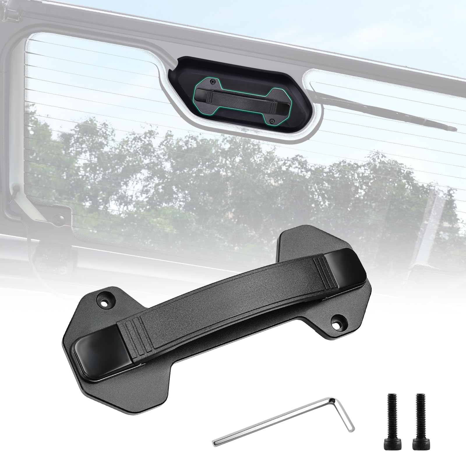 JDMON Rear Window Grip Handle Replacement for Jeep Wrangler JL 4XE 2018-2024 Truck Rear Glass Assist Grip Handle Tailgate Litegate Door Handle for Hard Top Model
