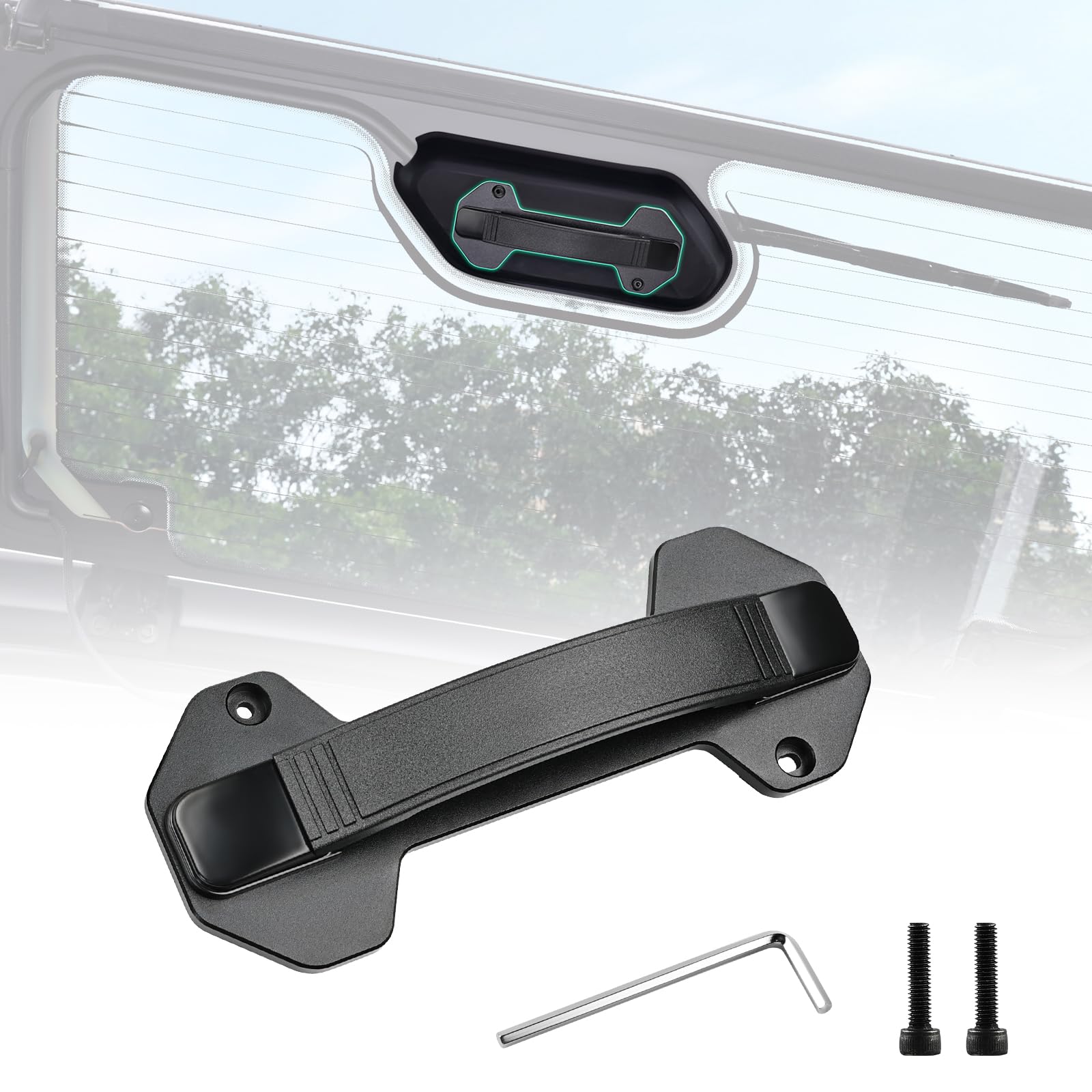 JDMON Rear Window Grip Handle Replacement for Jeep Wrangler JL 4XE 2018-2024 Truck Rear Glass Assist Grip Handle Tailgate Litegate Door Handle for Hard Top Model