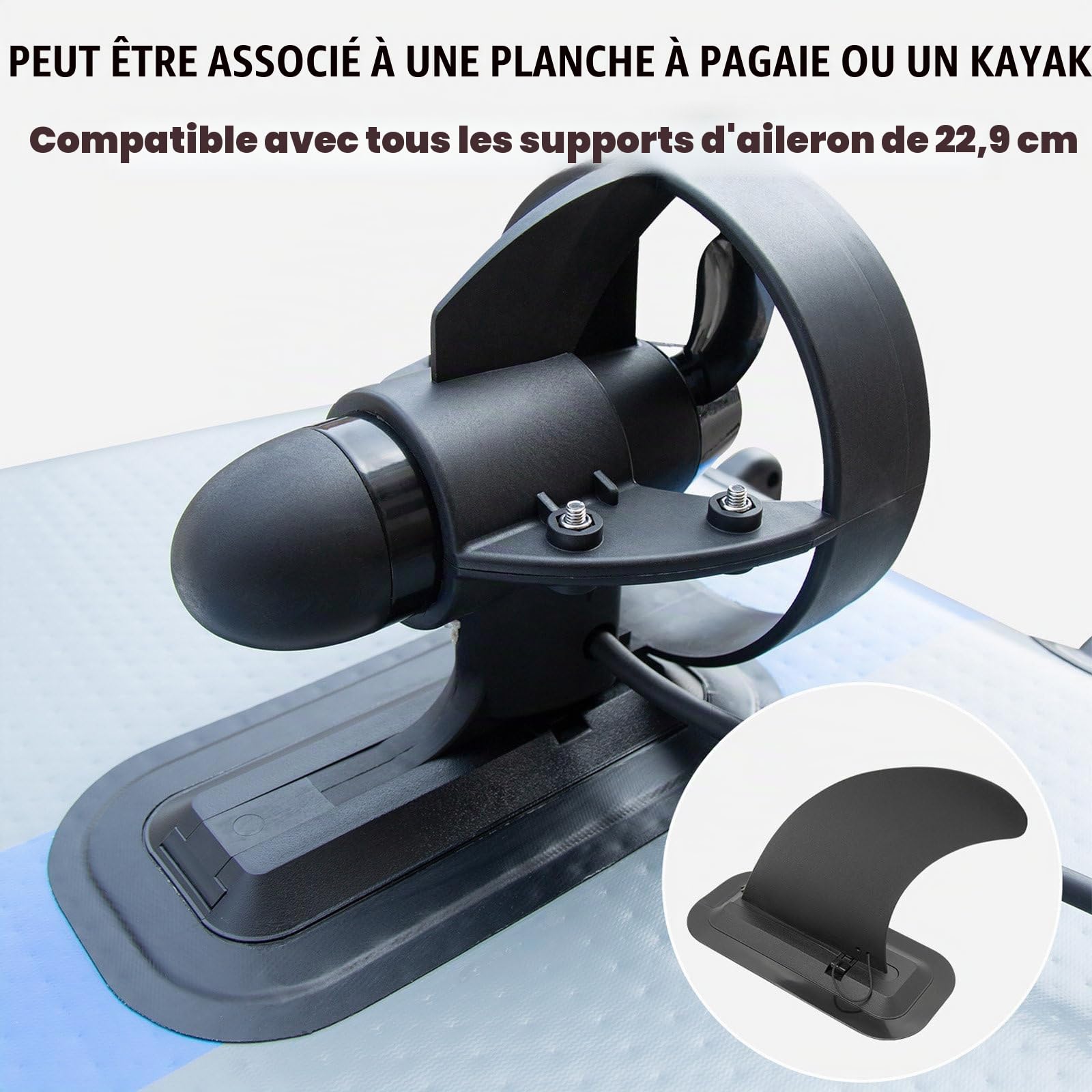 Propulseur Sous-Marin pour Paddle Et Sup - Moteur à Balais 216W/288W, Système De Propulsion Électrique pour Surf/Pêche, Moteur Portable pour Sports Nautiques avec Housse De Batterie,288W