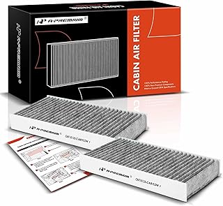 A-Premium 2-PC Cabin Air Filter w/Activated Carbon Compatible with Honda & Acura Model - Civic (01-05), CR-V (02-06), Element (03-11), CSX (06), EL (97-00 02-05), RSX (02-06)