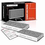 A-Premium 2-PC Cabin Air Filter w/Activated Carbon Compatible with Honda & Acura Model - Civic (01-05), CR-V (02-06), Element (03-11), CSX (06), EL (97-00 02-05), RSX (02-06)