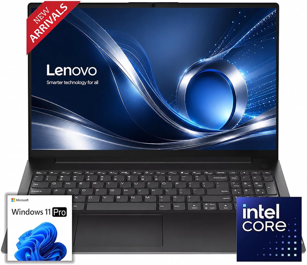 Nueva computadora portátil empresarial V15 (2026-2027 Premium Edition), potente procesador Intel Quad-Core, 8 GB DDR5, 256 GB PCIe, pantalla FHD de 15,6", Wi-Fi 6, duración de la batería de 14,5 horas, Windows 11 Pro con MS 365 Web