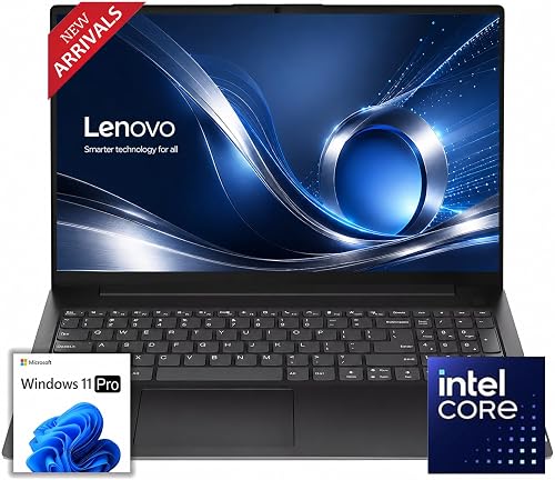 Lenovo New V15 Business Laptop(2026-2027 Premium Edition), Powerful Intel Quad-Core Processor, 8GB DDR5, 512GB PCIe, 15.6" FHD Display, Wi-Fi 6, 14.5-Hour Battery Life, Windows 11 Pro with MS 365 Web