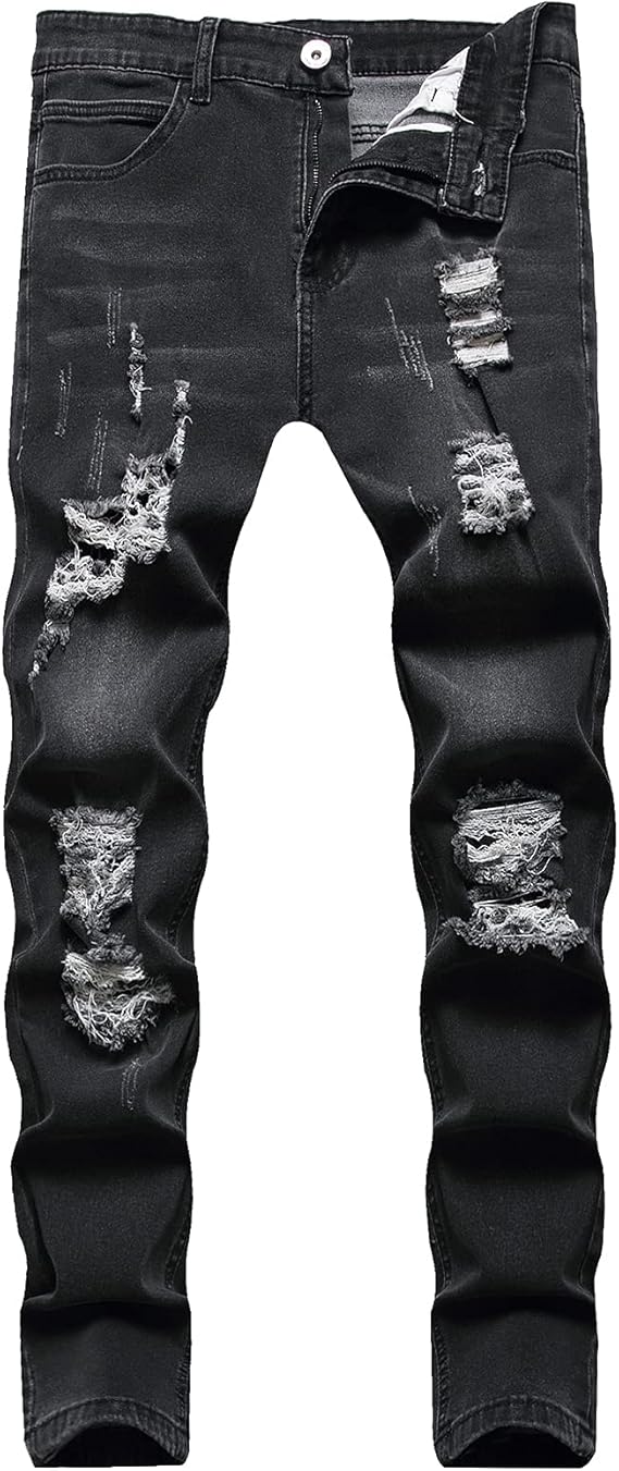 Amazon Co Jp Wdfword メンズ デニム パンツ ダメージ ジーンズ スキニー ジーンズ メンズ スキニー ジーパン ズボン 大きいサイズ ストレッチ デニムパンツ 青ジーンズ 黒 グレー ファッション