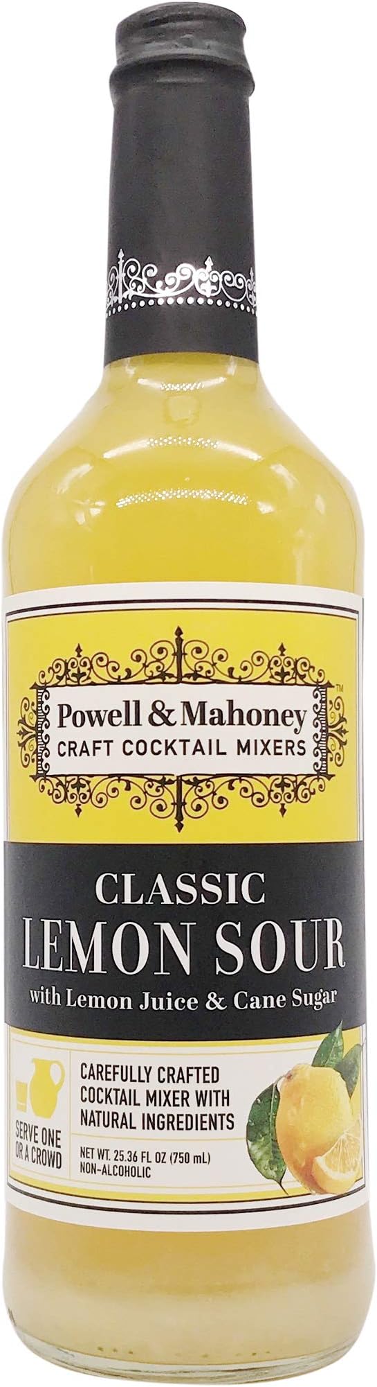 Powell & Mahoney Lemon Sour with Bitters Vintage Original Cocktail Mixer - 750 ml