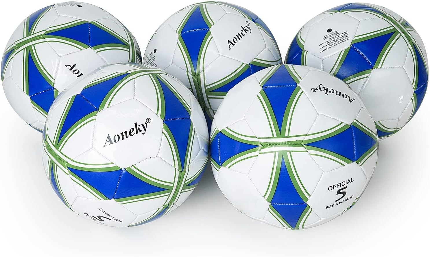 Aoneky Adult Size 5 Traditional Soccer Ball - Ships Deflated, Pump Included