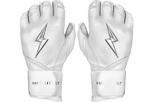 BRUCE BOLT Chrome Series Long Cuff Batting Gloves for Adults