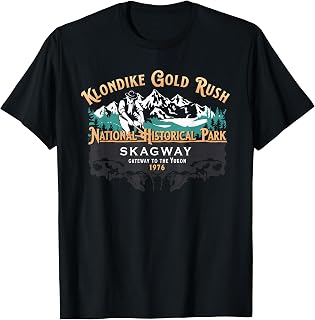 Skagway Alaska Tshirt Men Women Klondike Gold-Rush Souvenirs T-Shirt