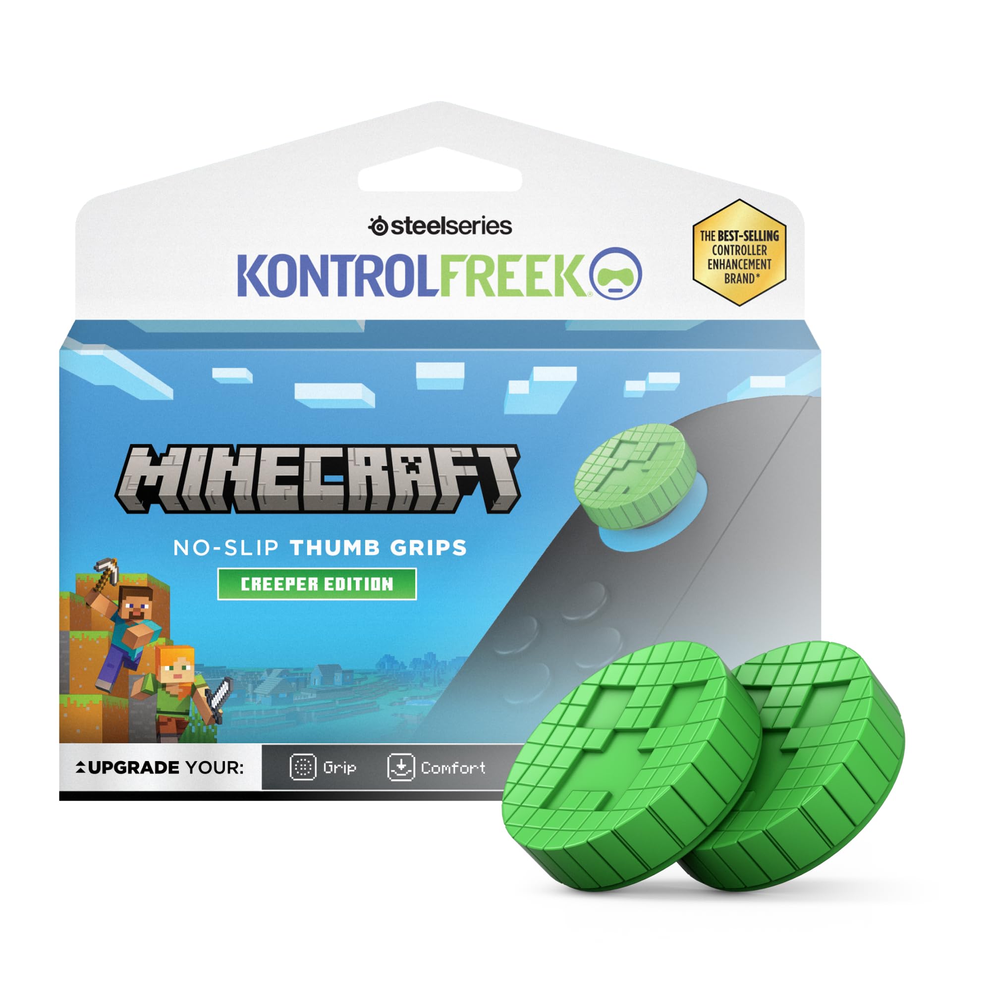 Nintendo Switch Minecraftセット　コントローラー不具合 Amazon.com: KontrolFreek Minecraft No-Slip Thumb Grips - Creeper