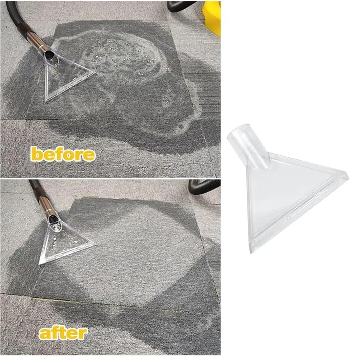 Carpet Cleaning Extraction Nozzle PVC Universal Vacuum Extractor Suction Head Vacuum Cleaner Accessories Suction Head Brush Head(A)