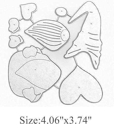 Miniatura 2 de Gnomos de corazón de amor, troquelados de metal, bonitos troqueles de Navidad alegres de Papá Noel, plantillas cortadas para manualidades, álbumes