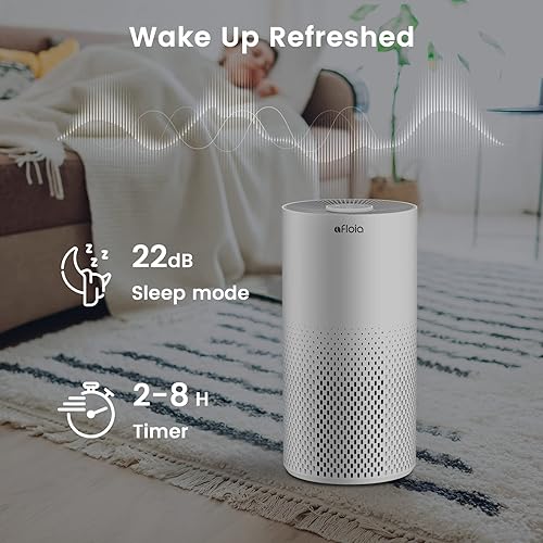 Miniatura 5 de Afloia Afloia - Purificadores de aire para el hogar, dormitorio, habitación grande de hasta 1076 pies cuadrados, Kilo White, filtro original de 3