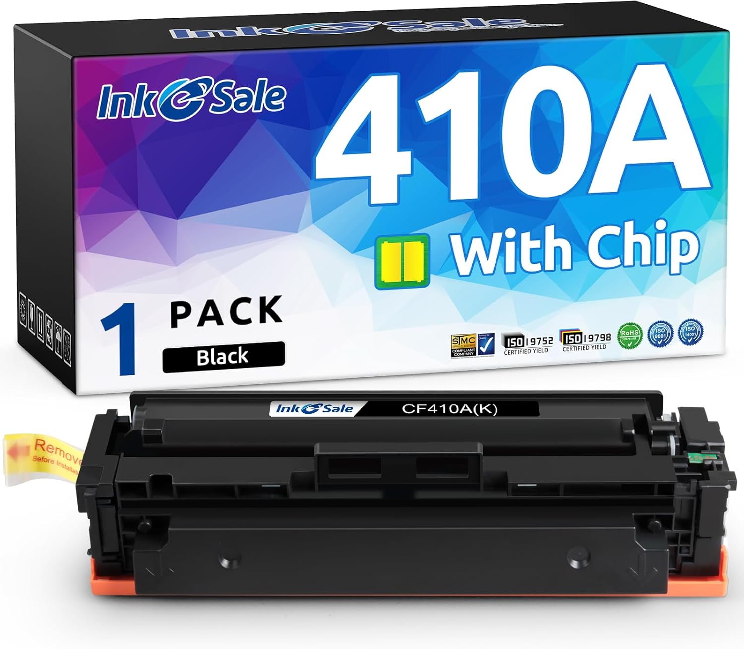 INK E-SALE Remanufactured Toner Replacement for HP 410A 410X CF410A Toner Cartridge Black Ink for HP Color Pro MFP M477fnw M477fdw M477fdn M452dn M452dw M452nw M377dw Printer, 1 Pack Black