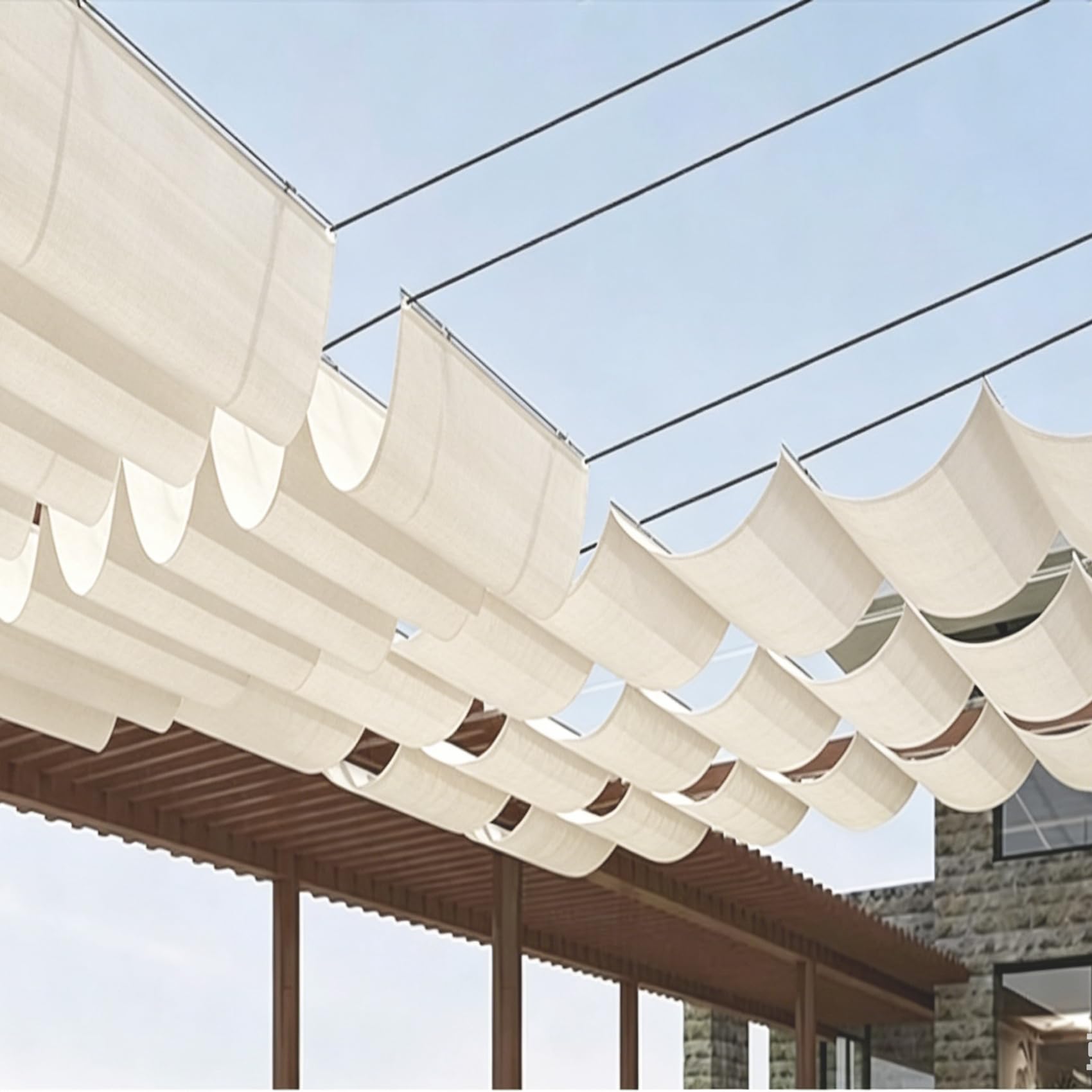 Voile d'ombrage anti-déchirure pour stopper la chaleur et abriter de la pluie