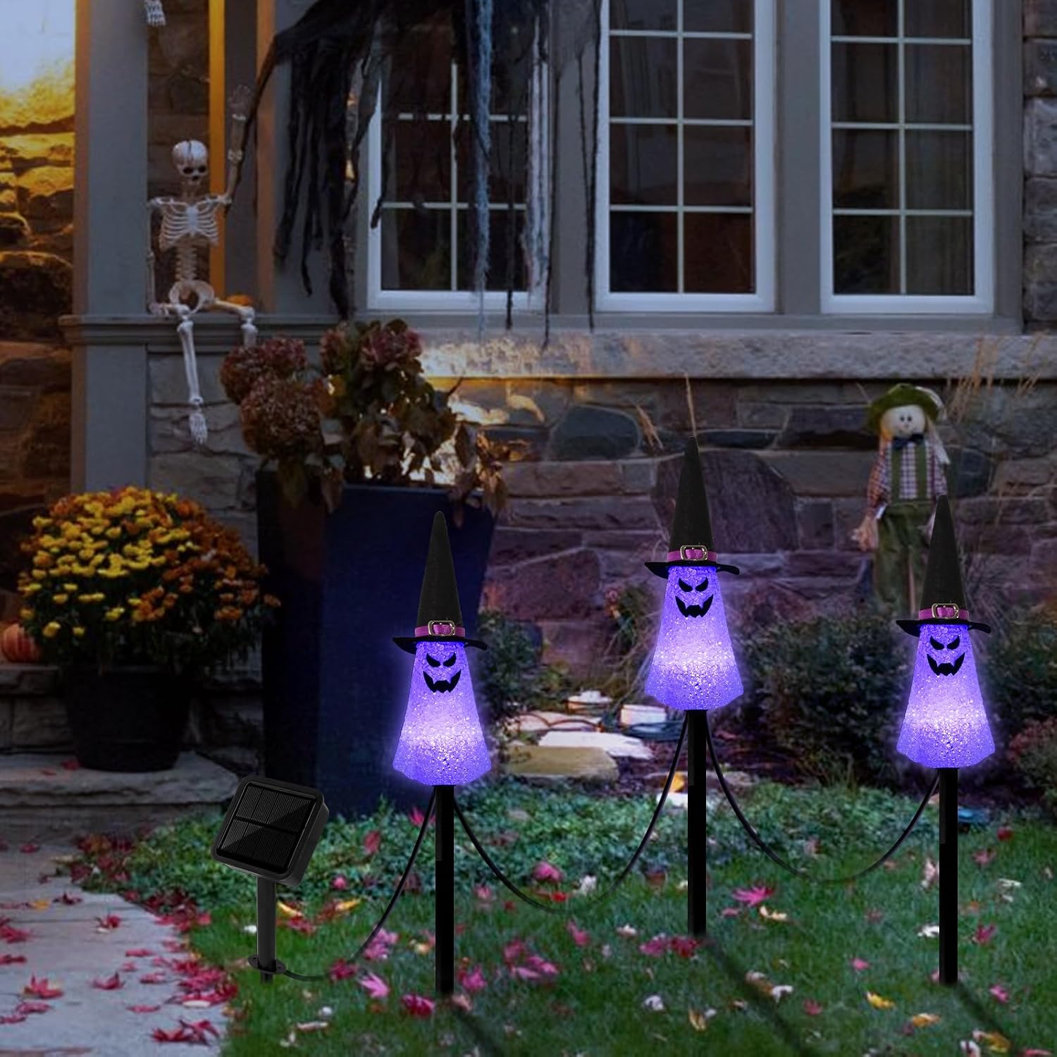Ghost Solar Halloween Garden Decorations Outdoor, Solar Pathway Lights image 4
