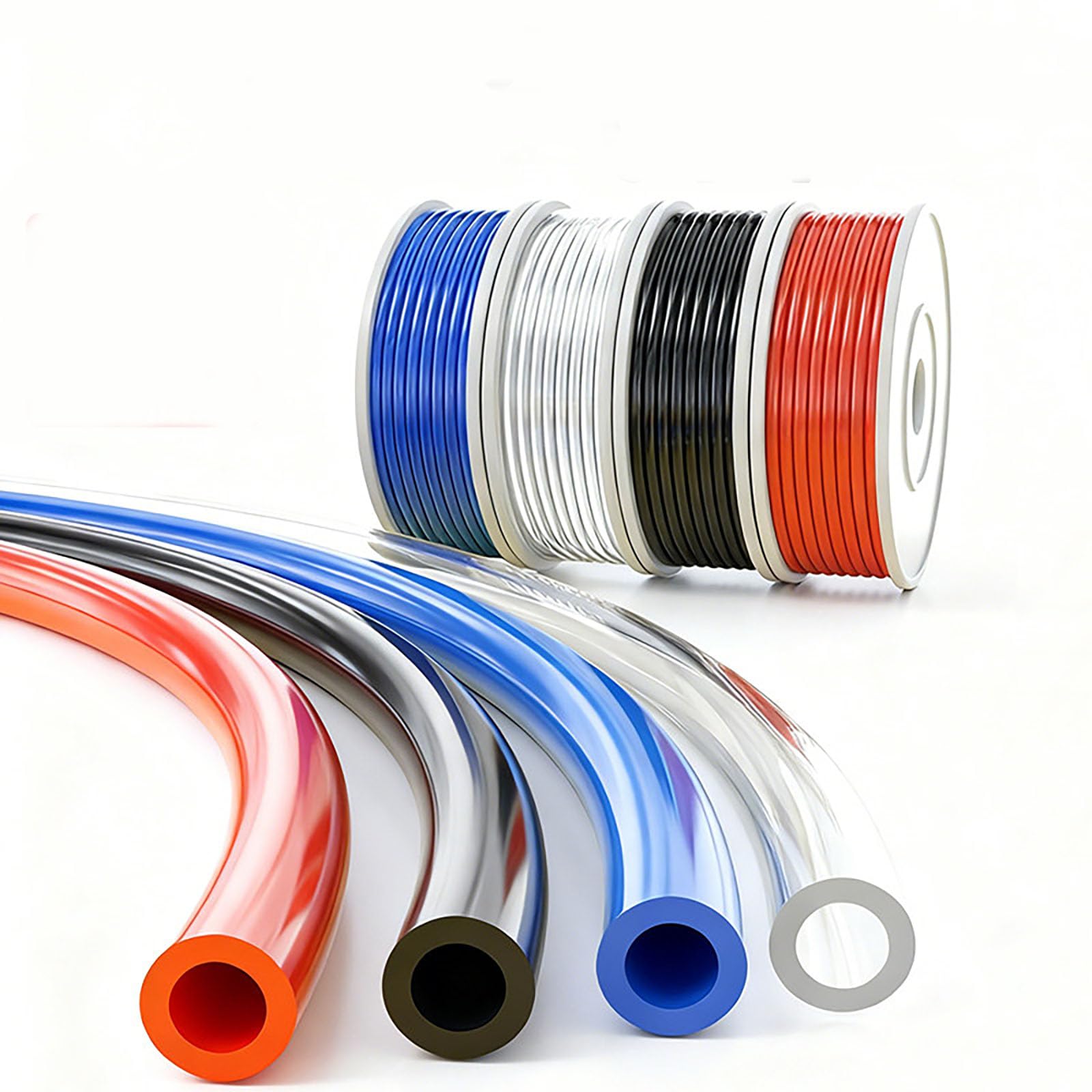 COYOUCO Tubo Pneumatico Trasparente in PU da 10-100m, 8mm Esterno x 5mm Interno | Flessibile, Resistente all'usura, Resistente alle pieghe, Alta elasticità, Facile da installare, Resistente alla temperatura