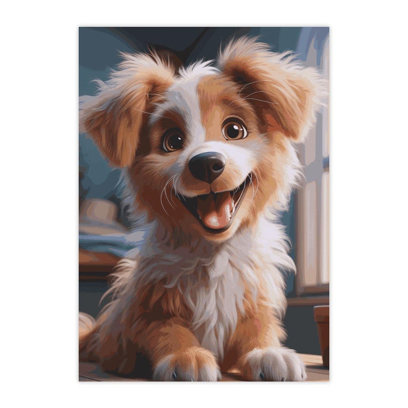 Autocollants mignons en forme de chien imperméables pour gourde et PC portable