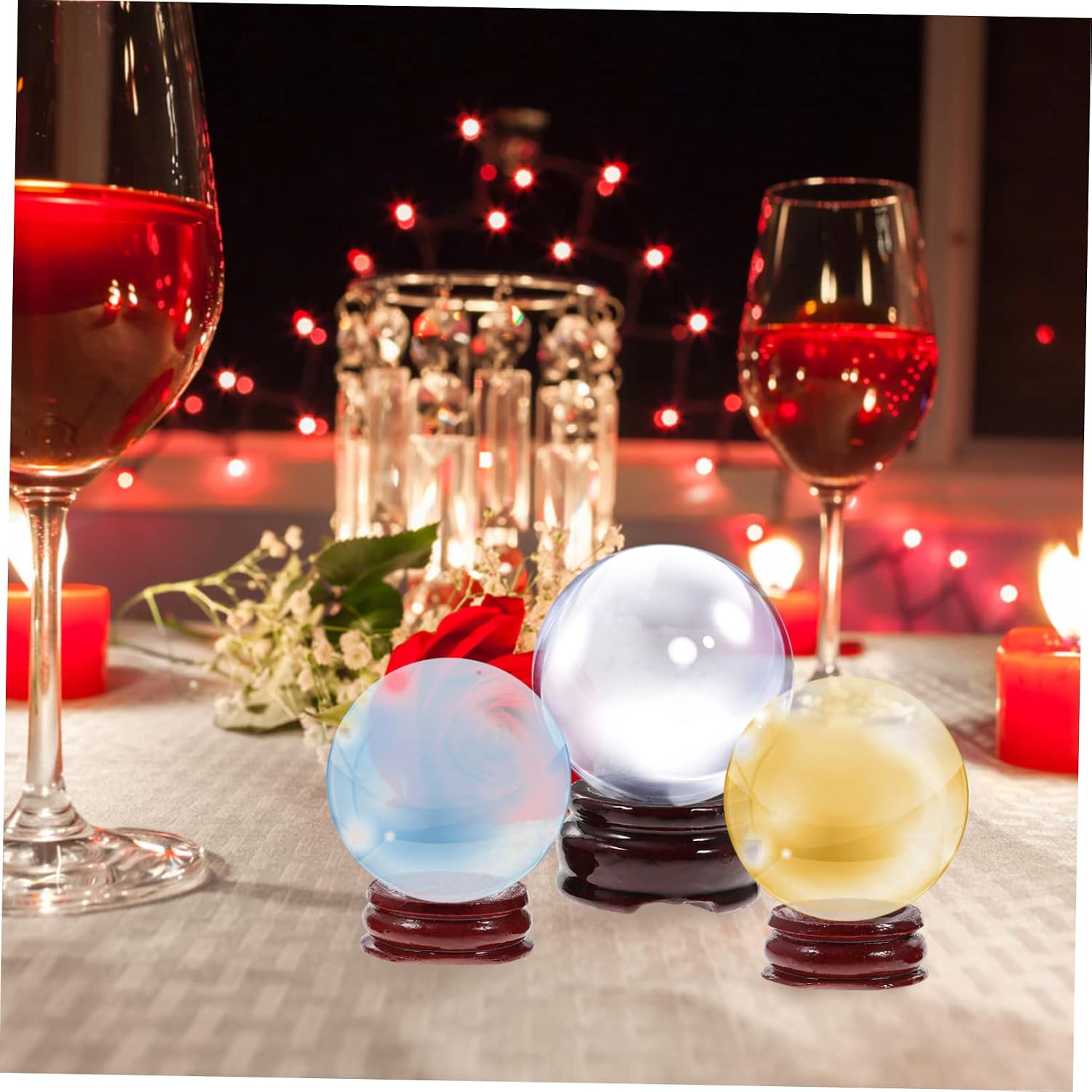 Hemobllo 24pcs Wooden Crystal Ball Display Stands Flat Lightweight Sphere Holders for Table Decor Suitable for Crystal Spheres Decorative Stones Eggs Baseballs Tennis Balls