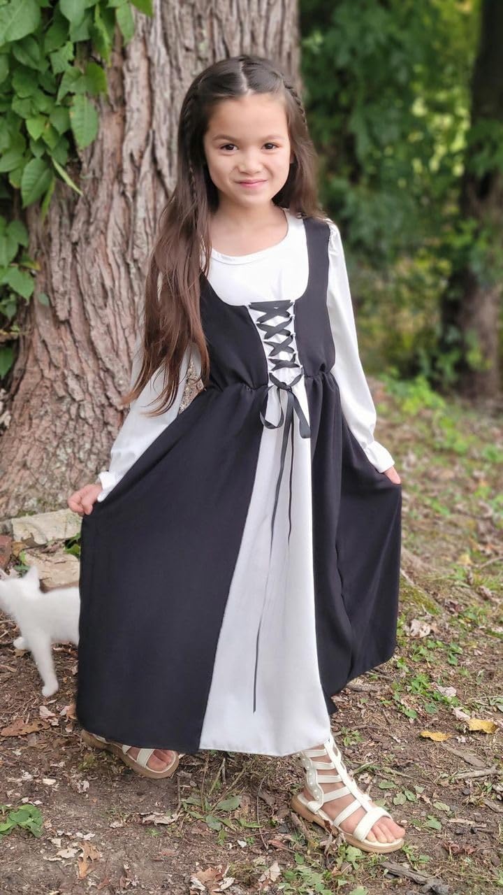 HIHA Girls Renaissance Dress Medieval Princess Dresses Size 4-12 - Image 2